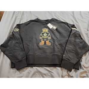 Women's Boston Bruins‎ Pro Standard Black Mascot Crewneck Pullover Sweatshirt XL